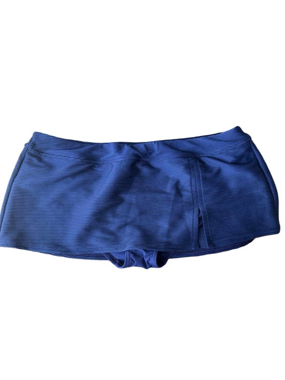 Lands’ End Blue Textured Swim Skirt Attached Brief Size 16